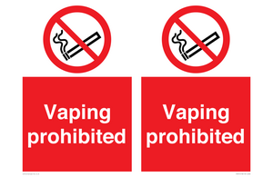 Vaping prohibited